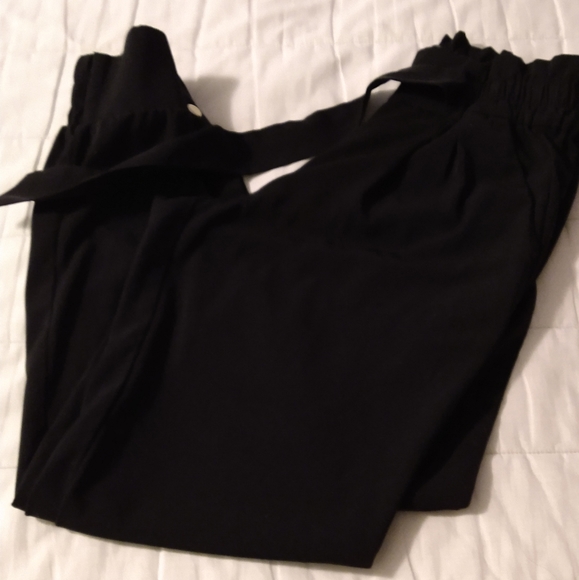 Size Xs black paper-bag ankle pants - Picture 4 of 17